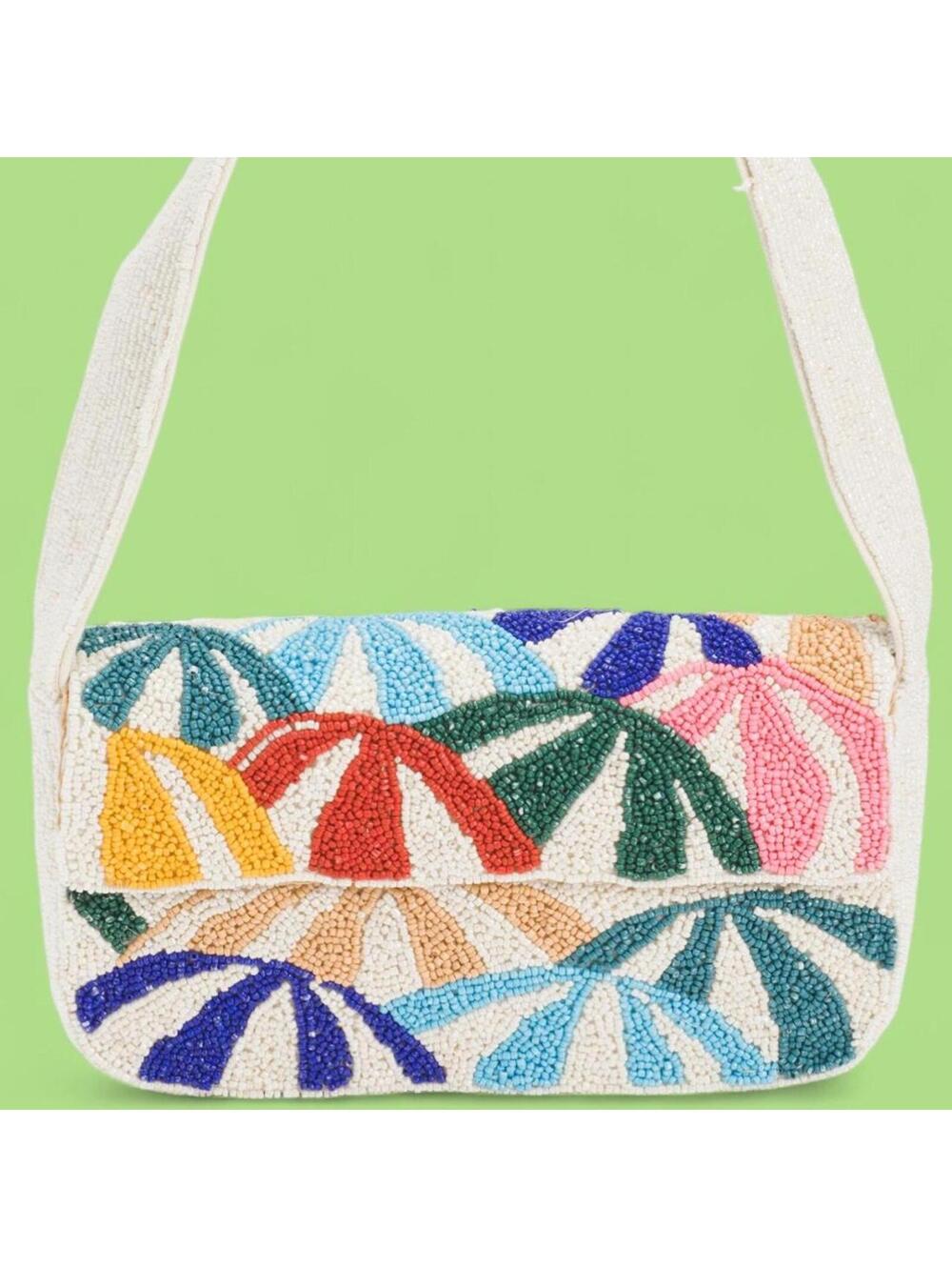 TikTok Viral Beach Umbrellas Multicolored Beaded Bag